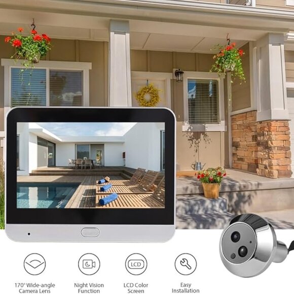 Smart Video Doorbell Camera, WiFi Door Peephole Camera with 4.3in Display *NEW* - Picture 5 of 5